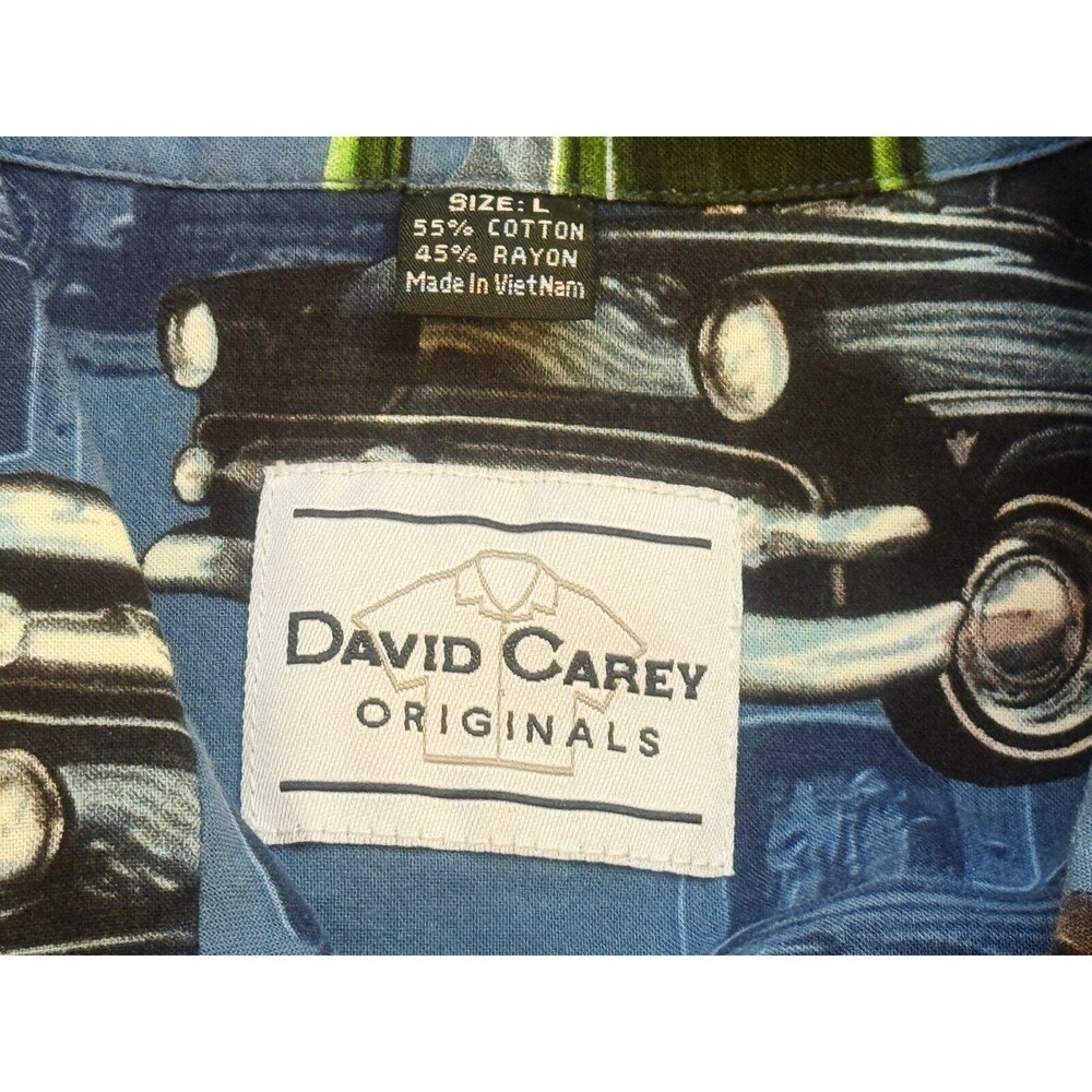 David Carey Ford Classic Button Down Shirt Mens Size Large Old Ford‎ Car Retro - Picture 5 of 6